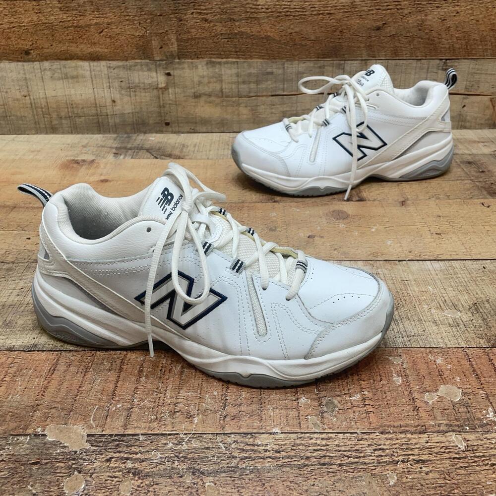 New Balance 608V4 Shoes Womens Size 12 44 White Leather Walking Comfort Sneaker